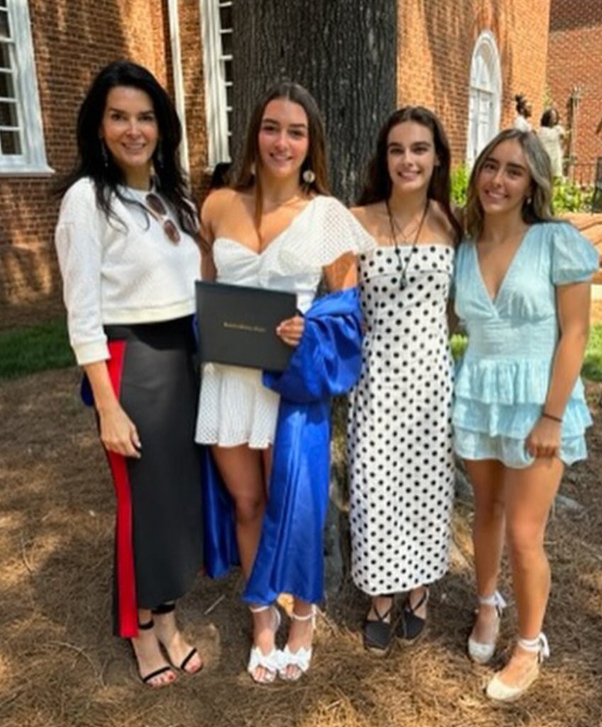 Angie celebrated her daughter's high school graduation on Instagram earlier this month, sharing a photo with Avery and two videos from her commencement.